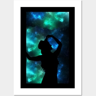 Space Galaxy Silhouette Posters and Art